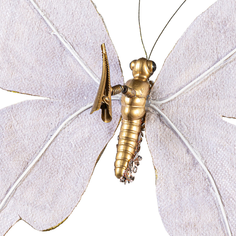 Season to Sparkle Ornament Butterfly Fabric Tree Clip, 6.75"L