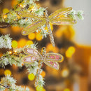 Season to Sparkle Ornament Dragonfly Fabric Tree Clip, 9"L