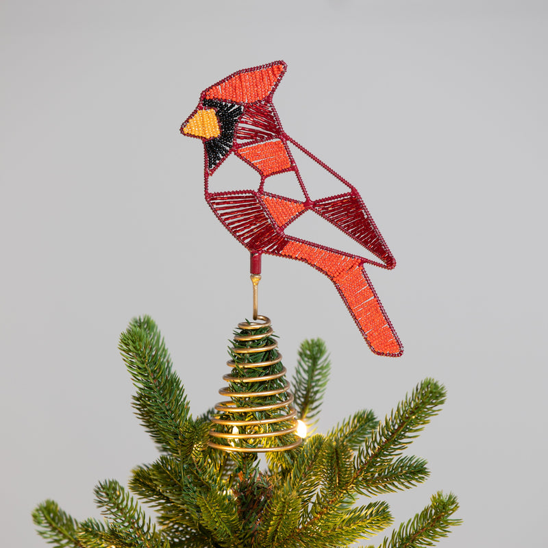 10" Metal Cardinal Tree Topper,3trt031