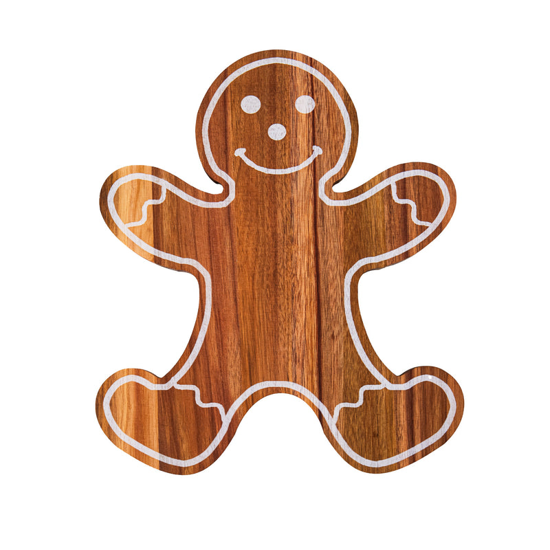 13" Wood Gingerbread Man Cutting Board,3wcb001