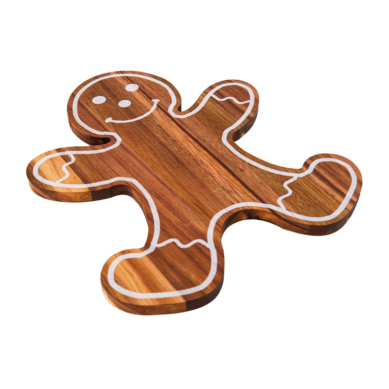 13" Wood Gingerbread Man Cutting Board,3wcb001