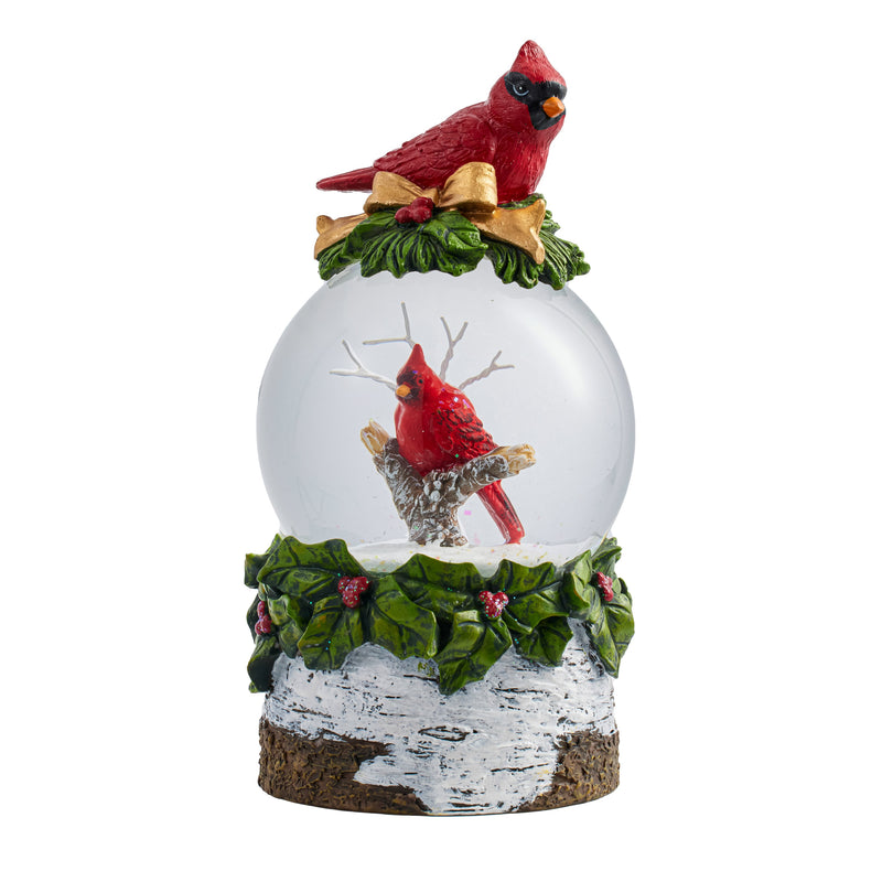 7.5" Resin Cardinal Water Globe,3wgl238