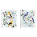 9.5" Wood Plock, Birds in Blooms,3wp9863