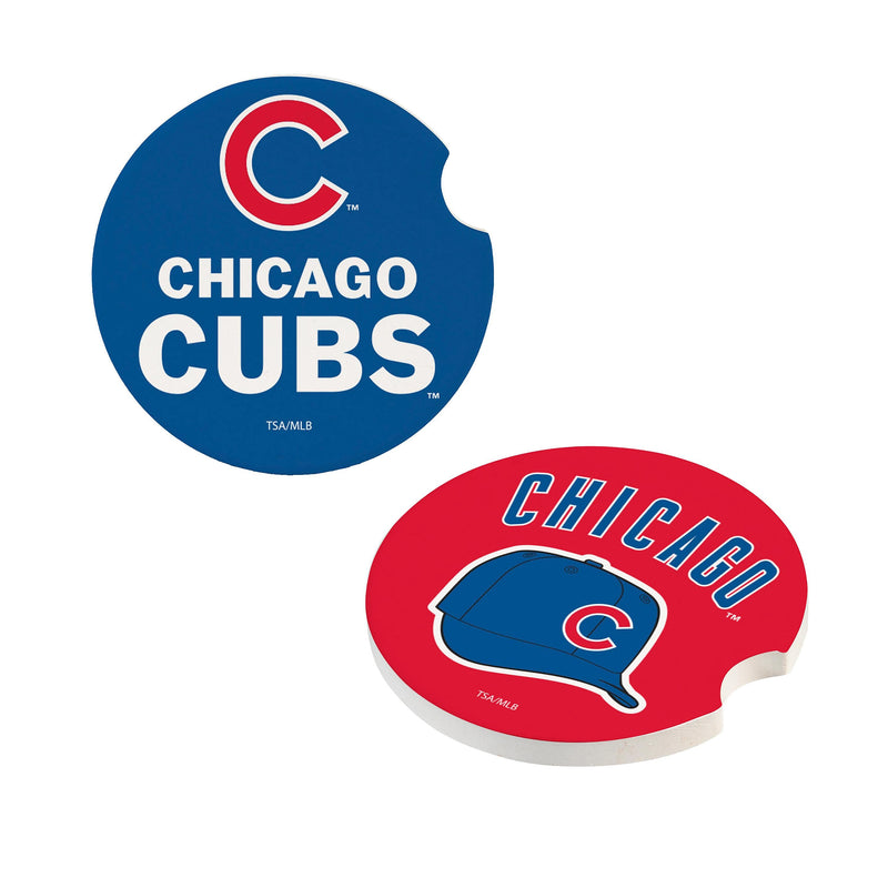 Chicago Cubs Car Coaster Set, 2pc