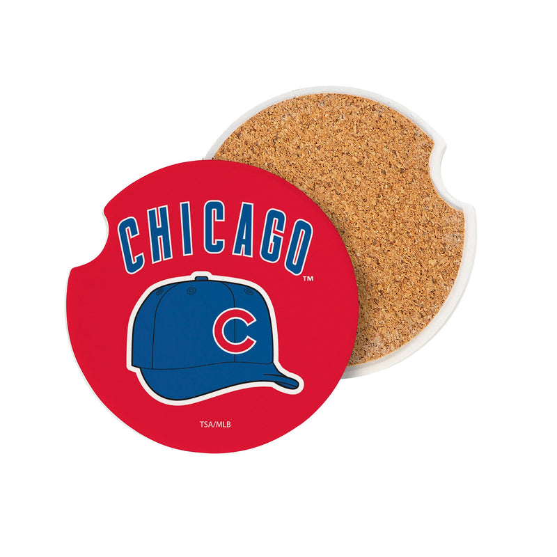 Chicago Cubs Car Coaster Set, 2pc