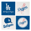 Los Angeles Dodgers Ceramic Coasters Set, 4pcs with Wood Caddy
