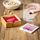 Detroit Red Wings Ceramic Coasters Set, 4pcs with Wood Caddy