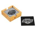 Los Angeles Kings Ceramic Coasters Set, 4pcs with Wood Caddy