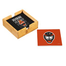Philadelphia Flyers Ceramic Coasters Set, 4pcs with Wood Caddy
