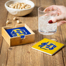 South Dakota State University Ceramic Coasters Set, 4pcs with Wood Caddy