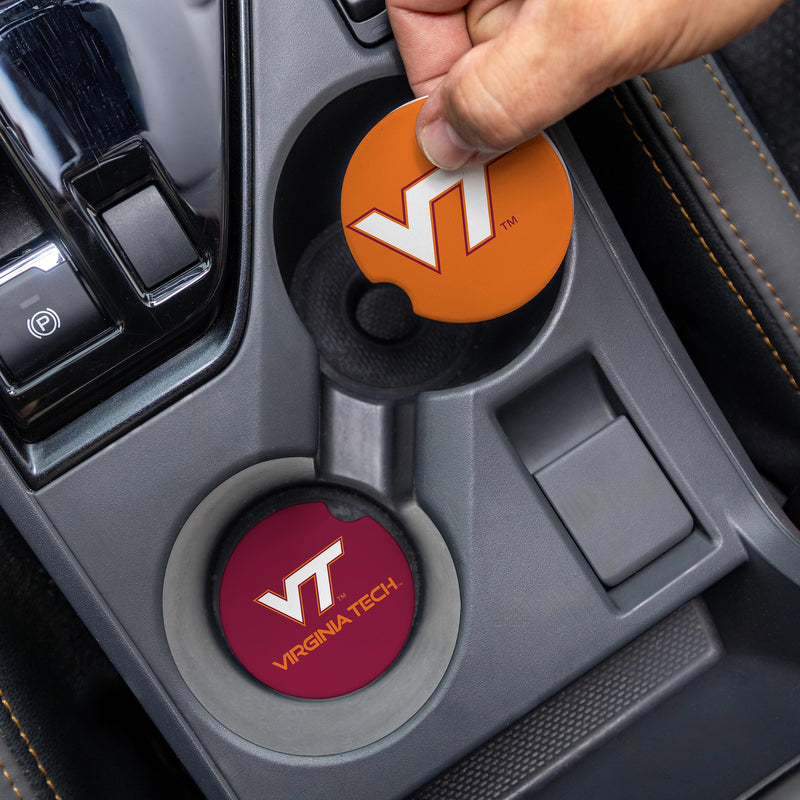 Virginia Tech Car Coaster Set, 2pc