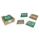 Colorado State University Ceramic Coasters Set, 4pcs with Wood Caddy