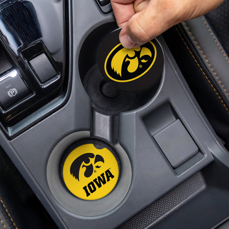 University of Iowa Car Coaster Set, 2pc