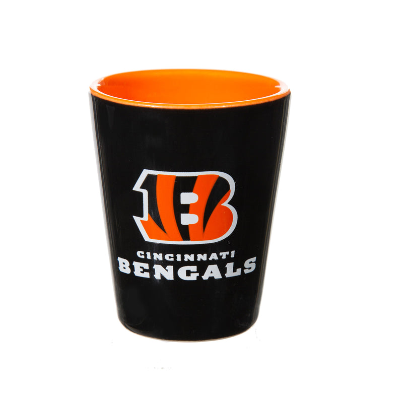 Cincinnati Bengals 4-Piece Ceramic and Glass 2oz. Cup Set
