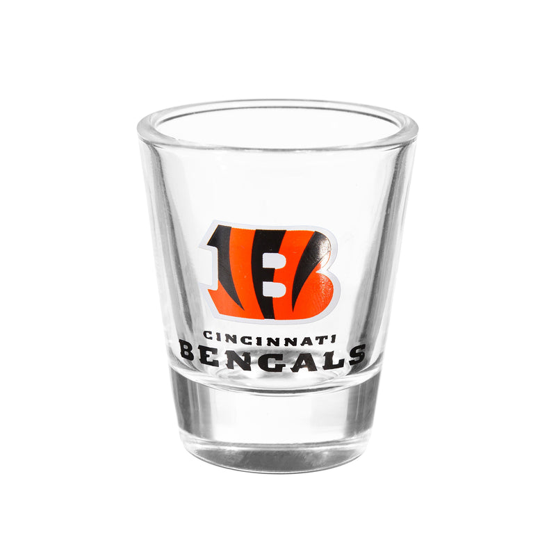 Cincinnati Bengals 4-Piece Ceramic and Glass 2oz. Cup Set