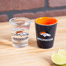 Denver Broncos 4-Piece Ceramic and Glass 2oz. Cup Set