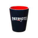 New England Patriots 4-Piece Ceramic and Glass 2oz. Cup Set