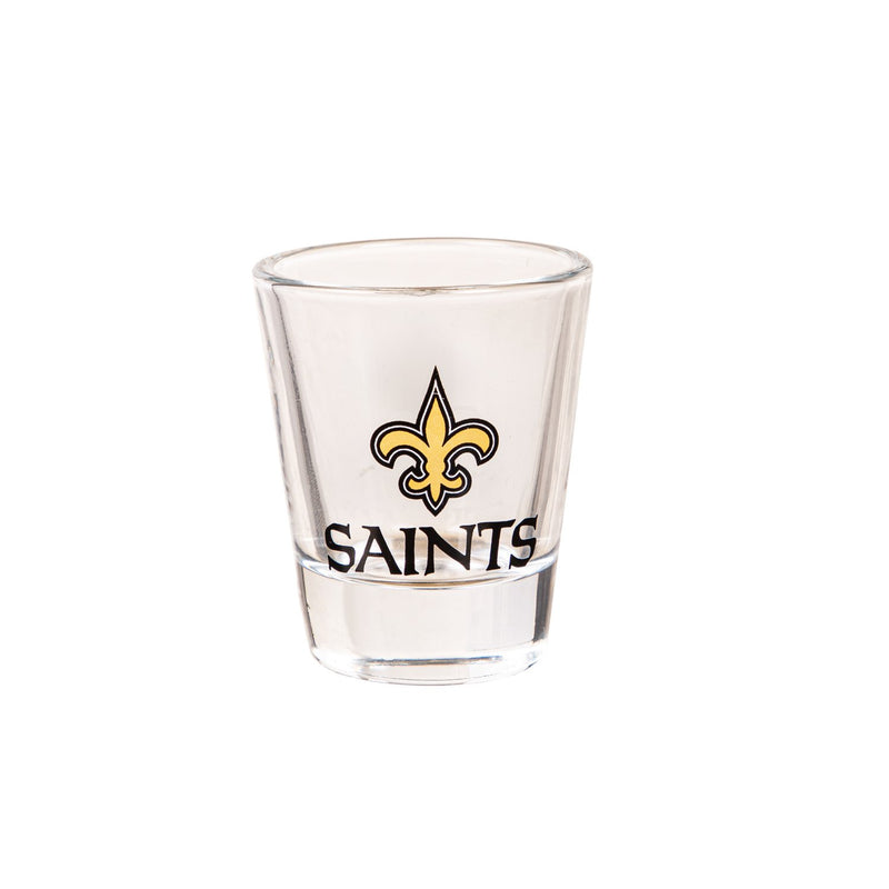 New Orleans Saints 4-Piece Ceramic and Glass 2oz. Cup Set