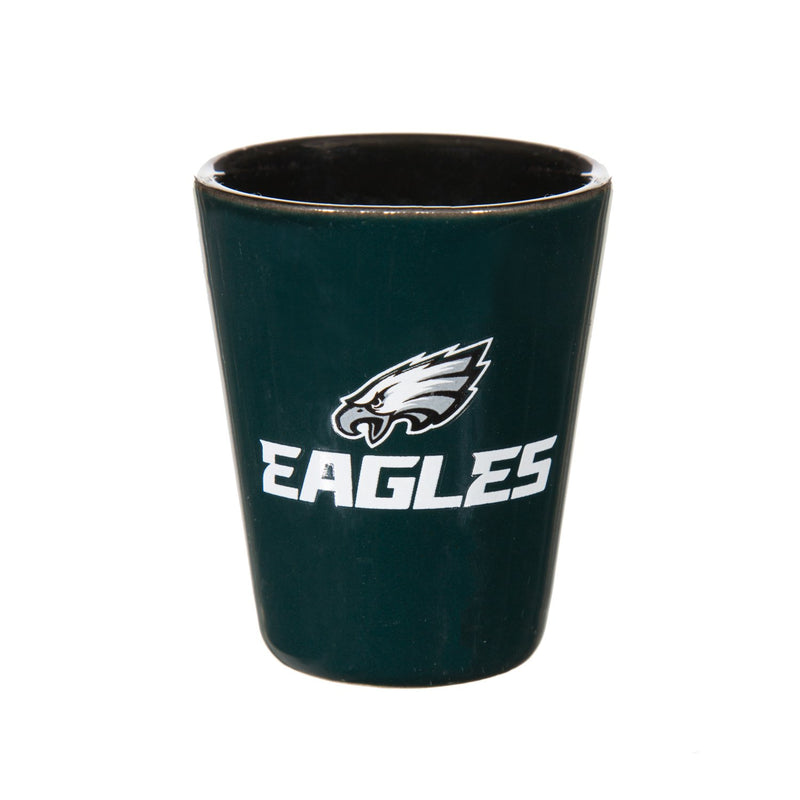 Philadelphia Eagles 4-Piece Ceramic and Glass 2oz. Cup Set