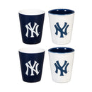 New York Yankees 4-Piece Ceramic 2oz. Cup Set