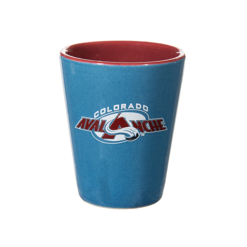 Colorado Avalanche 4-Piece Ceramic and Glass 2oz. Cup Set