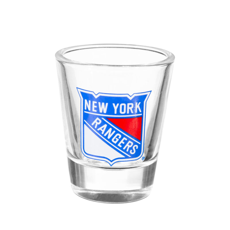 New York Rangers 4-Piece Ceramic and Glass 2oz. Cup Set