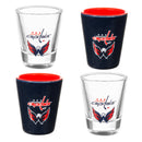 Washington Capitals 4-Piece Ceramic and Glass 2oz. Cup Set