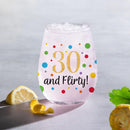 30 and Flirty Stemless Glass, 17oz, Gift Box