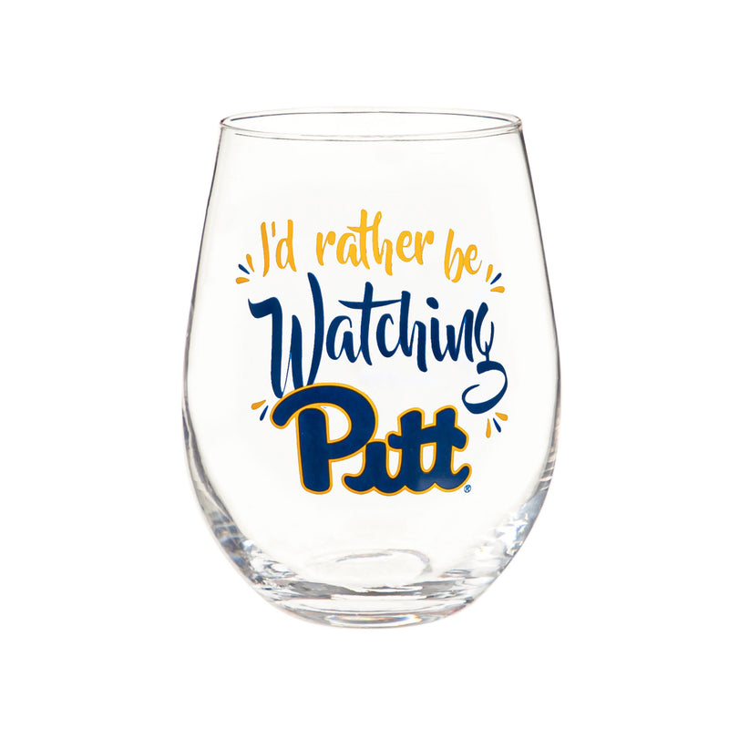 University of Pittsburgh, 17oz Boxed Stemless Glass