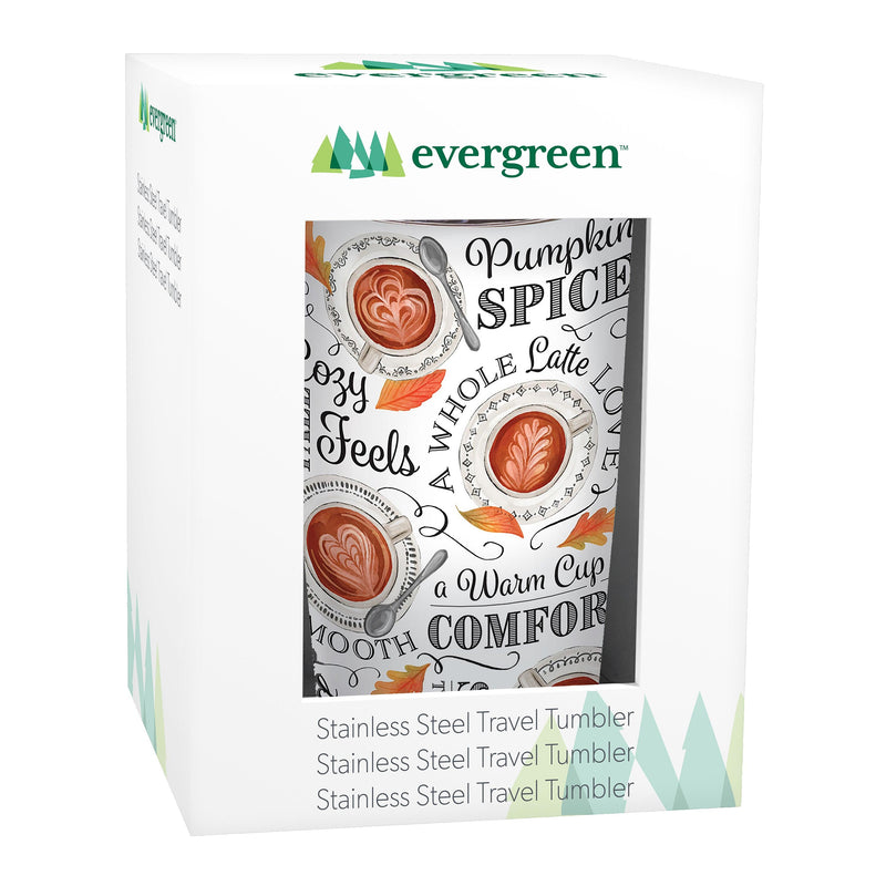Pumpkin Spice Double Wall Stainless Steel Tumbler, 20oz, Gift Box