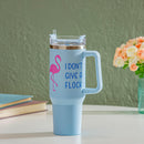 I Don't Give A Flock Flamingo Canyon Cup, Double Wall Stainless Steel w/ Straw, 40oz, Gift Box