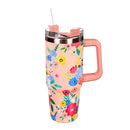 Bursting Blossoms Trenta Cup, Double Wall Stainless Steel w/ Straw, 30oz, Gift Box