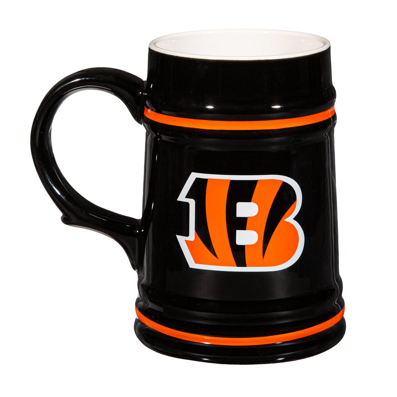 Cincinnati Bengals Ceramic Stein Cup, 24oz