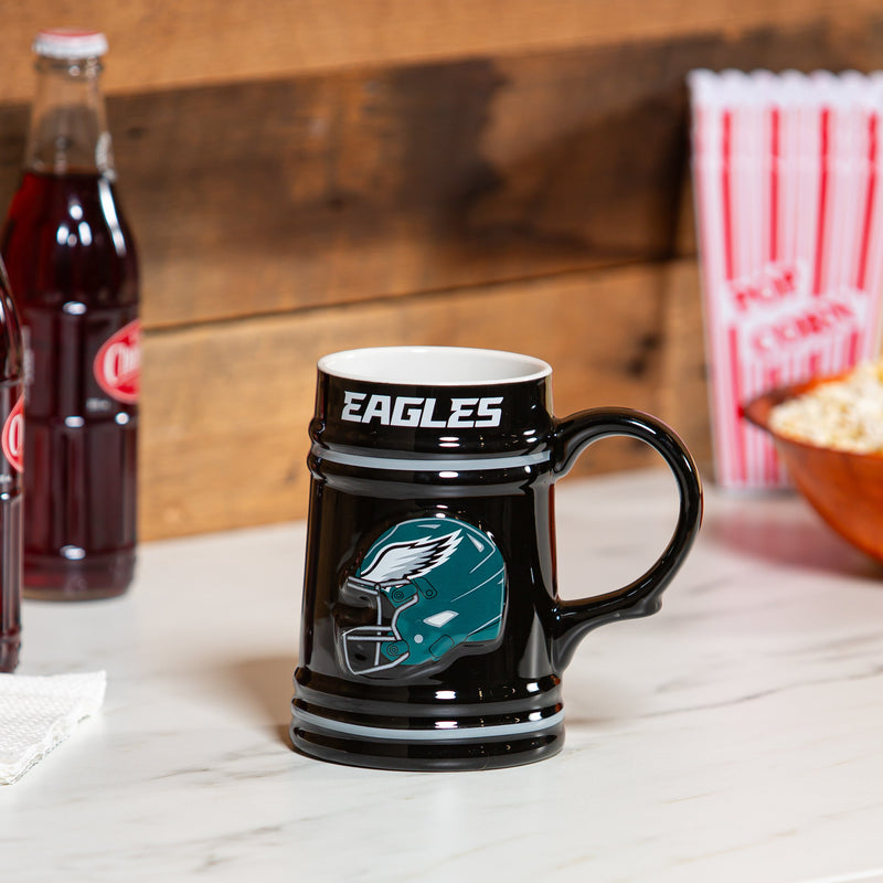 Philadelphia Eagles Ceramic Stein Cup, 24oz
