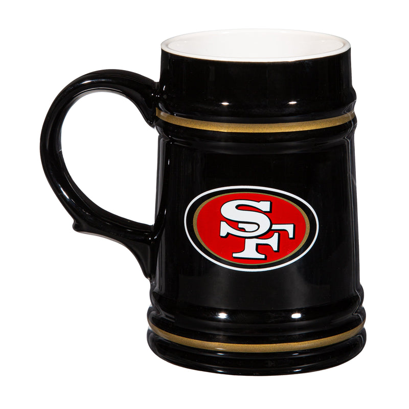 San Francisco 49ers Ceramic Stein Cup, 24oz