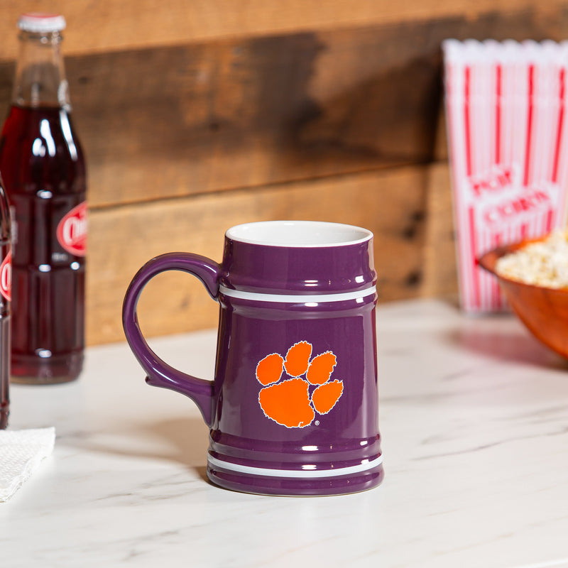 Clemson University Ceramic Stein Cup, 24oz