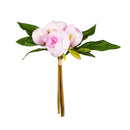Artificial Peony Flower Bouquet, 2 Colors, 6 Of Each, 12 Total