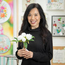 Artificial Peony Flower Bouquet, 2 Colors, 6 Of Each, 12 Total