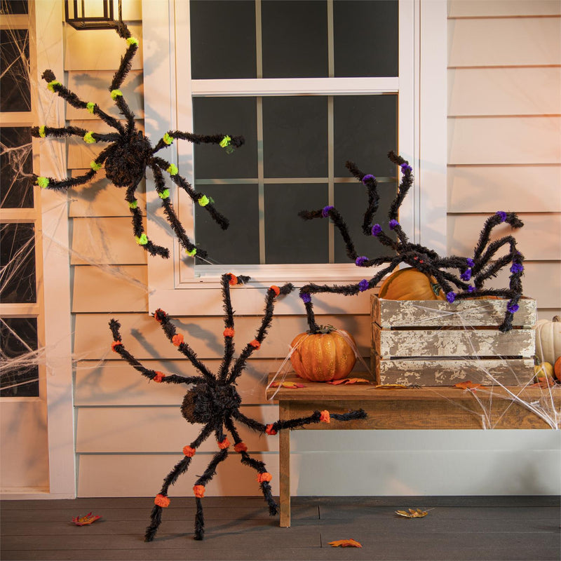 Spider Hanging Décor, 3 Asst