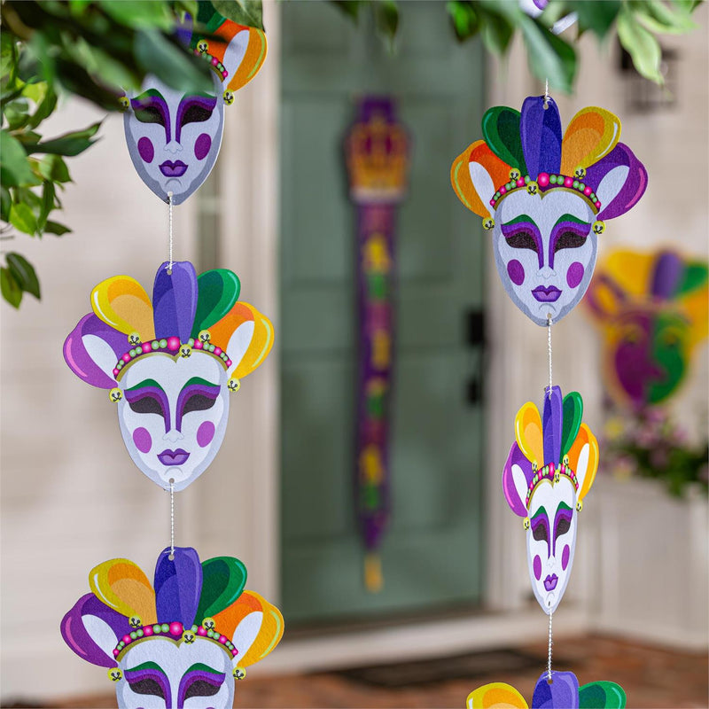 Mardi Gras Jester Hanging Tree Décor