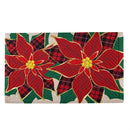 Welcome Poinsettia Embossed Mat
