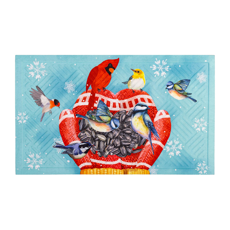 Welcome Bird Friends Embossed Mat