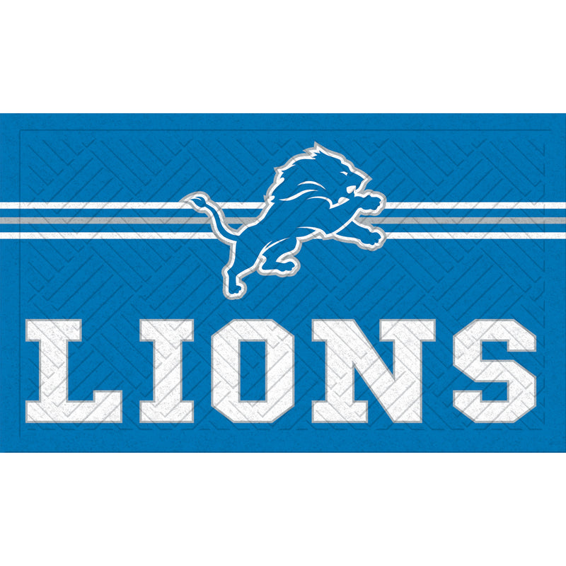 Embossed Mat, Cross Hatch, Detroit Lions