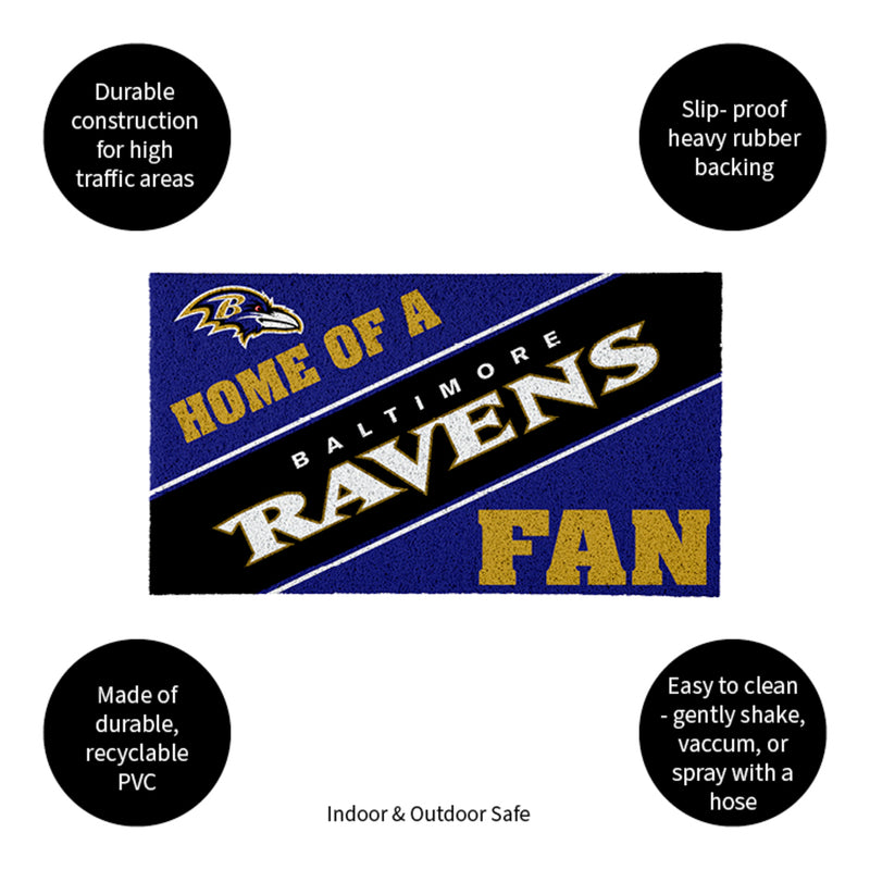 Baltimore Ravens, PVC Mat COLOR, Home of a Fan
