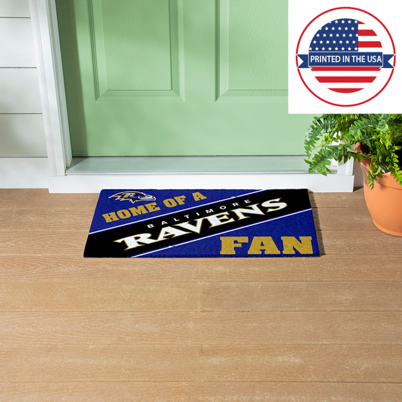 Baltimore Ravens, PVC Mat COLOR, Home of a Fan