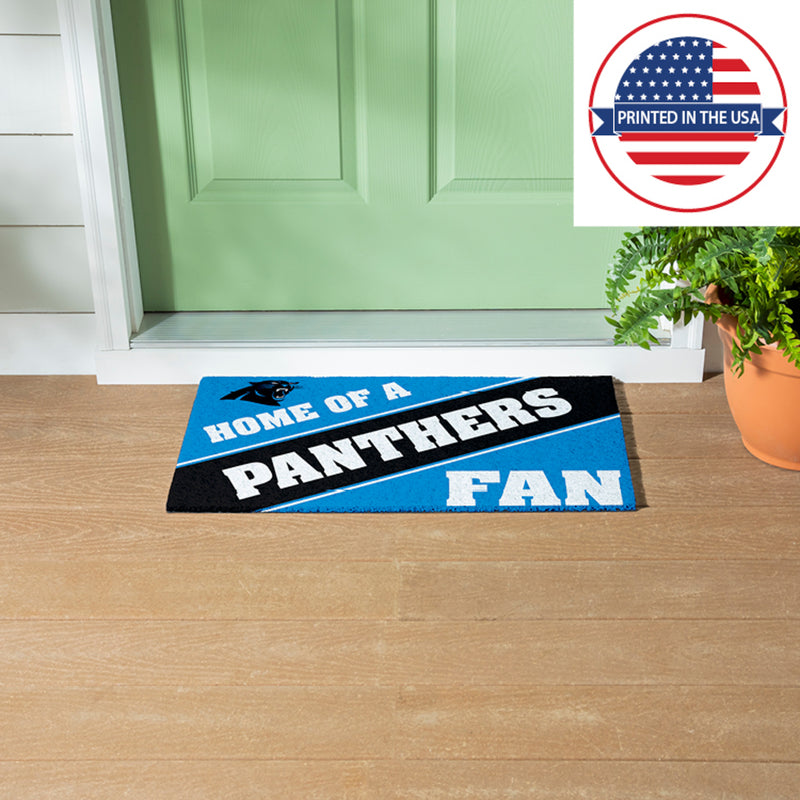Carolina Panthers, PVC Mat COLOR, Home of a Fan