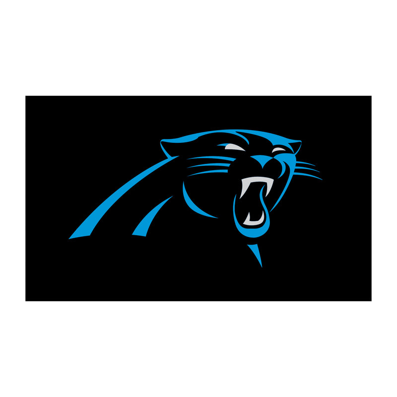 Full Color PVC Mat, 16" x 28", Carolina Panthers