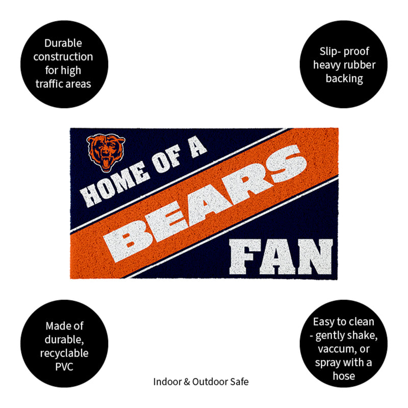 Chicago Bears, PVC Mat COLOR, Home of a Fan
