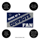 Dallas Cowboys, PVC Mat COLOR, Home of a Fan