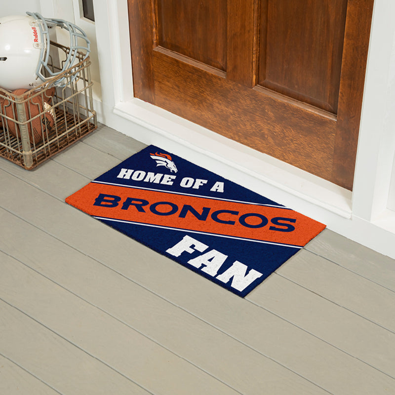 Denver Broncos, PVC Mat COLOR, Home of a Fan